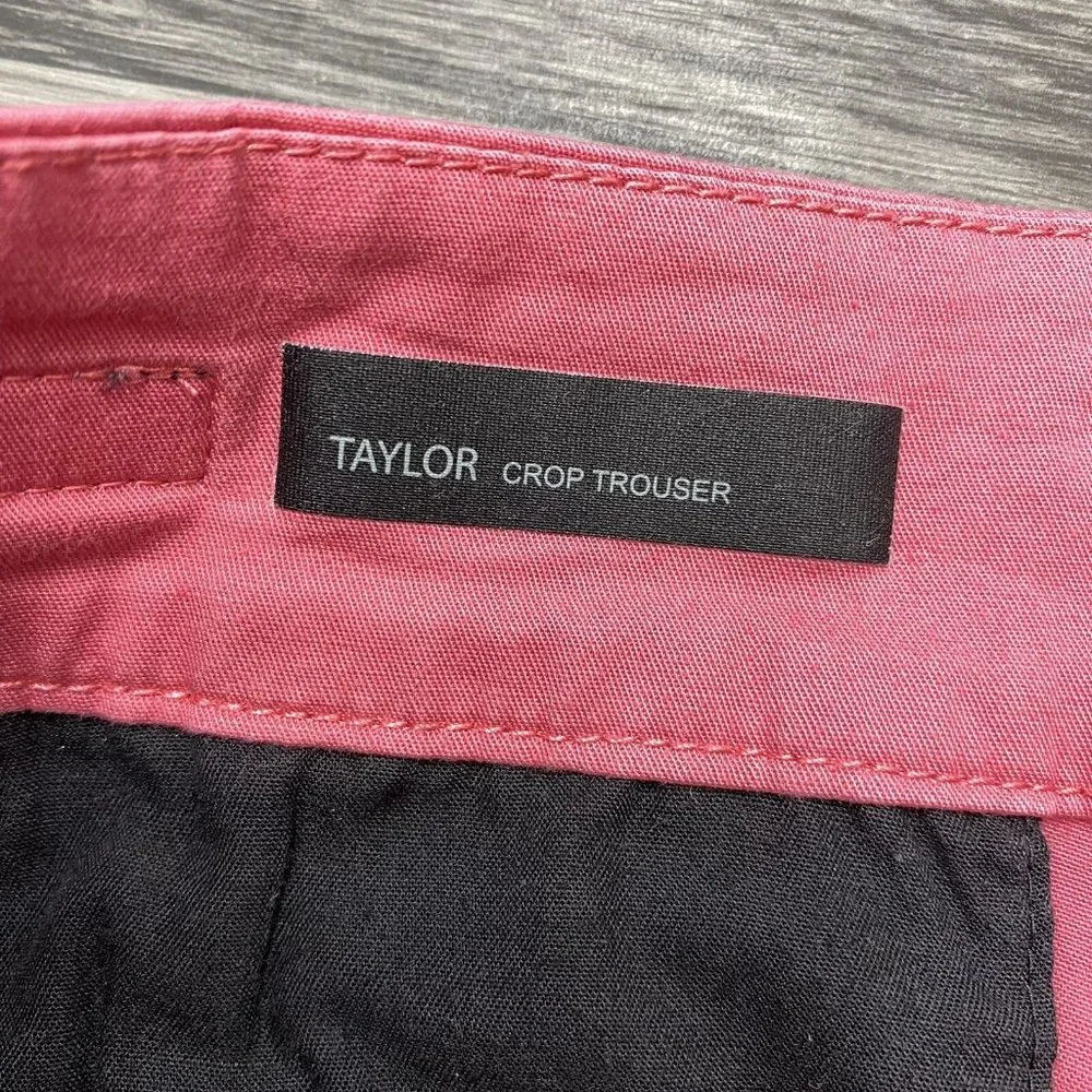 KUT FROM THE KLOTH Taylor Crop Trouser Mid Rise Pink Casual Pants Women's Size 6 - Picture 10 of 14